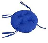 Générique Coussin de Chaise - Coussin Rond en Velours côtelé épais pour Tabouret, Attaches antidérapantes, Coussin de Chaise Bleu foncé Ultra Doux, 40 cm / 16 po, pour Un Confort et Un Style optimaux