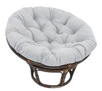 Générique Coussin De Chaise Papasan, Coussin De Siège Imperméable pour Papasan, Coussin De Sol Rond Et épais, Coussin De Remplacement pour Chaise Suspendue, Jardin Extérieur,Light Gray,110 * 110cm
