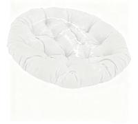 Générique Coussin de Chaise Suspendue, Papasan Coussins de Chaise Ronds, Coussin de Siège Jardin Imperméable Utilisation intérieure et extérieure pour chaises œufs Radar, Balcon,Blanc,130x130cm