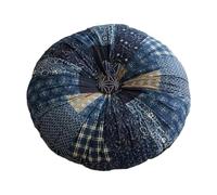Générique Coussin de Méditation Pouf Tapis de Sol Tabouret de Canapé Coussin pour Siège en Coton Lin Léger Portable Fonction Polyvalente pour Salon Chambres Bur, Bleu Foncé