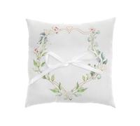 Coussin d'alliance - SANTEX - Romantique - 18x18cm - Blanc - Intérieur