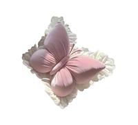 Générique Coussin Papillon À Dentelle - Oreiller Velours Thème Animal | Coussin Doux 50cm Décoratif pour Canapé Lit Fauteuil Chaise, Déco Maison Cadeau Fille Enfant Adulte