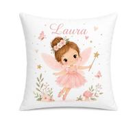Générique Coussin Personnalisable Motif et prénom - avec Rembourrage - Cadeau Original Enfant - Rentrée Maternelle, Fée