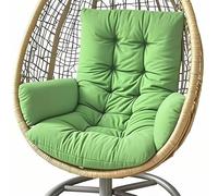 Générique Coussin pour Fauteuil Suspendu Extérieur, Galette de Chaise Nid d'Oeuf Imperméable en Polyester avec Rembourrage Coton PP, Coussin de Panier Suspendu pour Jardin et Balcon,Vert