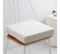Générique Coussin Rehausseur, Coussin De Banc Extra Épais pour Personnes Âgées De Sol Housse De Sol Lavable pour Fauteuils Voitures Bureaux et Fauteuils Roulants Postopératoires,Blanc,50x50x10cm