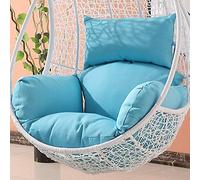 Générique Coussins de Chaise - Fauteuil Suspendu Suspendu en Osier Bleu imperméable avec Coussin - Fauteuil œuf en Forme de Goutte d'eau résistant aux intempéries et au Confort élégant, idéal pour Le