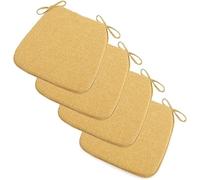 Générique Coussins de Chaise - Lot de 4 Coussins d'assise antidérapants, 38 x 35 cm, Mousse épaisse pour Un Confort Optimal, lavables avec Sangles, Parfaits pour Les tabourets et chaises de Bureau.