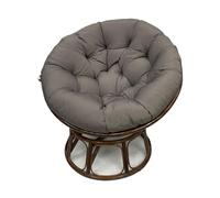 Générique Coussins de Chaise Ronds en Forme de Lune pour fauteuils œuf - Polyester matelassé Pelucheux, Coussin décoratif Doux et Confortable pour Le Salon, Gris élégant 130 x 130 cm