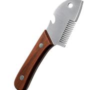 Générique Couteau de cuisine multifonctionnel, manche en bois, acier inoxydable, idéal pour couper, râper, gratter et ouvrir les bouteilles.