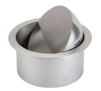 Générique Couvercle de Poubelle de comptoir encastrable avec goulotte à déchets, œillet en Acier Inoxydable pour Poubelle de Cuisine, Couvercle à charnière Rond et équilibré pour Restaurant/