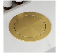 Générique Couvercle de Poubelle encastrée pour Plan de Travail, en Acier Inoxydable 304, avec œillet et Fermeture à charnière, idéal pour Restaurants, Cuisines et salles de Bain.