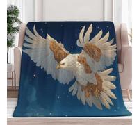 Générique Couverture en Flanelle Fantastique Animaux Aigle 200 x 200 cm Couvertures en Polaire en Microfibre Polaire Toutes Saisons pour Voyage Canapé pour Voyager Lit Canapé Enfants Adultes, Bleu