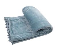 Générique Couverture en Peluche Douce de Couleur, Pompons à Franges, couvertures pelucheuses en Flanelle Polaire décorative pour canapé, lit, canapé