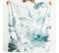 Générique Couverture Plaid Flanelle 150cm x 200cm Épais Couvertures Polaire d'automne Chaud, Moderne Aquarelle Calme Éthéré Doux Art Nature Floral Moelleuse Légères Couvertures