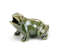 Générique Cracheur d'étang, Fontaine d'eau de Grenouille réaliste, Petit cracheur de Fontaine en céramique avec Eau Continue-Vert, 4 Pouces