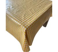 Générique CREADETEX Nappe Vinyle PVC Toile cirée Carreaux Vichy Table guinguette Restaurant (Jaune, 100x140)