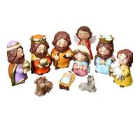 Générique Creche De Noel - Statuettes Résine De Noël - Mini Décoration Noel pour Les Bureaux, Entrées, Réunions, Décor Maison, Église Et Cadeau Portable
