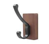 Générique Crochet adhésif en bois de noyer polyvalent, facile sur des Surfaces lisses, crochet de porte pour suspendre des serviettes et des vêtements