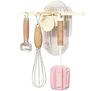 Générique Crochet Cuisine Adhésif Support Ajustable et Extensible | Crochets Sous Meuble Pour Casseroles Torchons Humides Spatules Racloirs Éplucheurs Sous Meuble Salle Bain Et Chambre