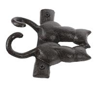 Générique Crochet en fonte noir vintage pour cintre mural 12.5x12x3cm décoration intérieure robuste adapté pour maison et entrée