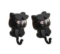 Générique Crochet en forme de tête de chat en ABS robuste, accessoire Portable pour suspendre des vêtements, des chapeaux, décoration de maison et de jardin, et patère, 2 pièces
