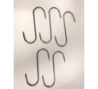 Générique Crochet INOX 430 Esse de Boucher 14 cm diamètre 5mm, Lot de 5