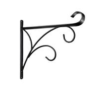 Générique Crochet Suspendre Mural en Fer Noir 254 X 30 CM Support pour Pots de Fleurs avec Crochet Pratique pour Balcon et Salon Support de Suspension pour Plantes Extérieures