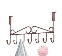 Générique Crochets de porte, cintre de porte Sept crochets | Porte-serviettes en métal pour vêtements, manteaux, peignoirs, peignoirs, chapeaux, vêtements, serviettes de bain,