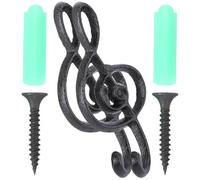 Générique Crochets Muraux en Fer Lot de 2 Pièces Forme Note de Musique, Fixation Solide Cuisine et Salle de Bain pour Petits Objets et Écharpes