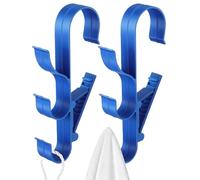 Générique Crochets pour perches de piscine | 2 supports réglables étanches 3 crochets | Fixation pour perche télescopique - Épuisettes, perches télescopiques, tuyau d'aspiration, outils de