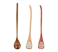 Générique Cuillère à Miel en Forme de Rayon de Miel | Long Manche Mélangeur Bois 3 Pièces | Ustensile Multifonction Cuille à Café | Faveurs Fête Pique-Nique Extérieur Fête Cuisine Maison