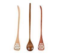Générique Cuillère à Miel en Forme de Rayon de Miel | Lot de 3 Cuillères à en Bois à Mélanger | Outil Polyvalent pour Remuer Café Collecter Distribuer | pour Cuisine Maison Fêtes Mariage Cadeaux