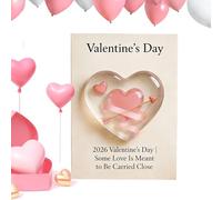 Générique Cœur De Poche pour La Saint-Valentin | Cœur Romantique Petit Cadeau à Garder,Cartes de Poche pour Couple à Distance - Hommes Femmes Elle Lui Mère Mariage Anniversaire Fête Nouvel an Bureau