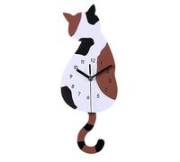 Générique Cute Wall Clock - Silent Non-Ticking Cat Design | Wall Decor Clock,for Businesses Rental Living Room Kitchen Hotel Restaurant Apartment