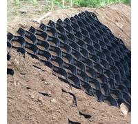 Générique Dalles alvéolées Robustes de 3 à 33 Pieds de Long, stabilisées en polyéthylène, en Treillis perméable pour terrassement et soutènement de pentes (2 x 8 m / 6,5 x 26 Pieds)
