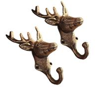 Générique De 2 crochets en bois de fonte robustes pour serviettes de manteau cintres d ' entrée décoratifs accessoire de maison crochet à vêtements décoratif à usage quotidien décontracté