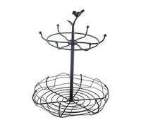 Générique De dosettes rotatif, étagère de rangement multicouche en métal pour une organisation efficace du comptoir de cuisine, de verre en métal