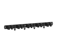 Générique de rangement pour outils, 5 pinces, 4 crochets, crochet métallique pour Garage, vélos, équipement de jardin, organisateur, de balai,