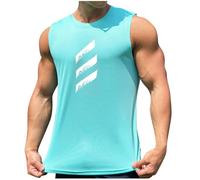Générique Débardeur Homme Tee-Shirt sans Manche Teeshirt Décontracté Été T-Shirts Impression Musculation Tshirt Doux Léger Mode Tee Shirt Extensible Quotidien Commandes en Cours Bleu Ciel 3XL