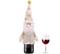 Générique Décoration De Vin en Forme De De Noël - Décoration De Bouteille De Bière en Polyester Et Coton PP | Manchon Mignon, Bouchon sur Le Thème De La, Décoraton De Table De Noël pour La Célébr