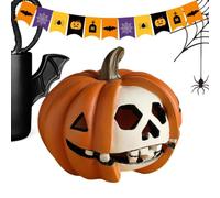 Générique Décoration Halloween Petite Statue en Résine À Visage De Crâne | Figurine Pour Automne, Halloween, Fête Effrayante, Intérieur, Extérieur, Maison, Étagère, Plateau De Table, Manteau De