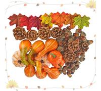 Générique Décorations D Automne pour La Maison,166/180 Pièces Centre de Table pour Thanksgiving | Pièces Centrales de Table pour Couronnes Halloween Cheminée Bureau Cuisine Salon