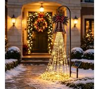 Générique Décorations de Noël - Guirlande lumineuse LED de jardin « Flocons de neige virevoltants »,Décorations de Noël d'extérieur, guirlande solaire à piquets « Bonhomme de neige » pour jardin (#C)