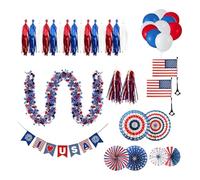 Générique Décorations de vélo,Kit de Ballons Rouge Blanc Bleu pour Le 4 Juillet,Kit de décoration pour vélo - pour Événement Memorial Day, Fête De L'Indépendance, Rassemblement Le 4 Juillet