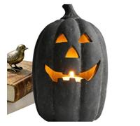 Générique Décorations Halloween Robustes - Sculpture Effrayante en Résine | Accessoires Festifs, Décorations Halloween Robustes, Sculpture Effrayante en Résine avec Bougie Lumineuse, Sûres e