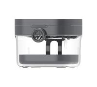 Générique Denture Soaking Container, Denture Bath with Mirror, 3.62x2.8x3.78 inch, Teeth Protection Cover, Cleaning Tool Set, Compact Portable Design, Ideal for Elderly, Travel, Night Guard