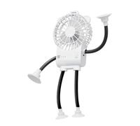 Générique Desk Fan 3-Speed Robot Shape Suction Cup Wind Blower