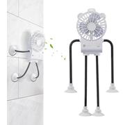 Générique Desktop Fan - 3-Speed Robot Shape Suction Cup Wind Blower