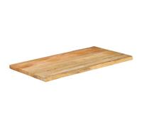 Générique Dessus de Table 120x60x2,5 cm Bord Vivant Bois Massif Manguier | Bois dur tropical,plateau lisse,entretien au chiffon humide,base compatible,pièce unique