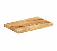 Générique Dessus de Table 50x40x3,8 cm Bord Vif Bois Massif Manguier Brut | Bois manguier massif, bord vif rustique, surface lisse, nettoyage au chiffon humide, pièce unique, base compatible